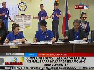 BT: Complaint forms, ilalagay sa taxi bay ng malls para makapagreklamo ang mga commuter