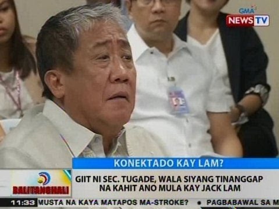 BT: Giit ni Sec. Tugade, wala siyang tinanggap na kahit ano mula kay Jack Lam