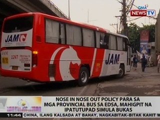 BT: 'Nose In, Nose Out Policy' para sa mga provincial bus sa EDSA, ipatutupad bukas