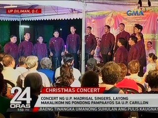 24 Oras: Concert ng U.P. Madrigal Singers, layong makalikom ng pondong pampaayos sa U.P. Carillon