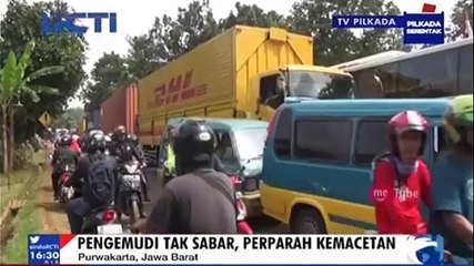 Kemacetan Panjang Dampak Perbaikan Jembatan Cisomang