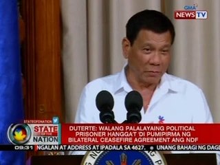 PDU30: Walang palalayain political prisoner hangga't di pumipirma ng ceasefire agreement ang NDF