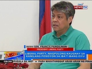 Panayam kay Sen. Francis Pangilinan, President, Liberal Party