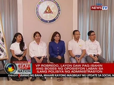 VP Robredo, layon daw pag-isahin ang boses ng oposisyon laban sa ilang polisiya ng Administrasyon