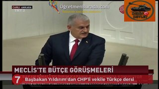 Başbakan Yıldırım'dan CHP'li vekile Türkçe dersi | BAHÇELİ'NİN HOŞUNA GİTTİ | www.ogretmenburada.com