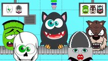 New Kids Surprise Eggs Halloween Monsters Frankenstein WereWolf Skeleton Bat Toys Factory #Animation