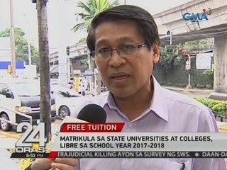 Matrikula sa State Universities at Colleges, libre sa School Year 2017-2018