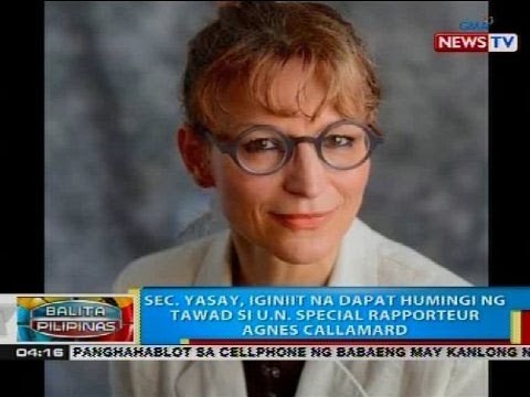 Sec. Yasay, iginiit na dapat humingi ng tawad si U.N. Special Rapporteur Agnes Callamard