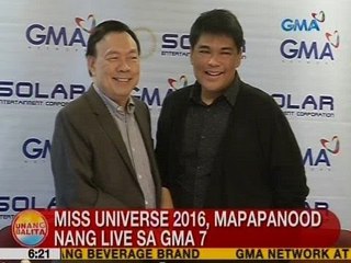 UB: Miss Universe 2016, mapapanood nang live sa GMA 7
