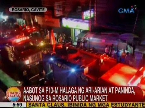 UB: Aabot sa P10M halaga ng ari-arian at paninda, nasunog sa Rosario Public Market sa Cavite