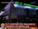 UB: 70-ft Christmas tree, pinailawan sa pagsisimula ng Simbang Gabi Sa Ilocos Norte