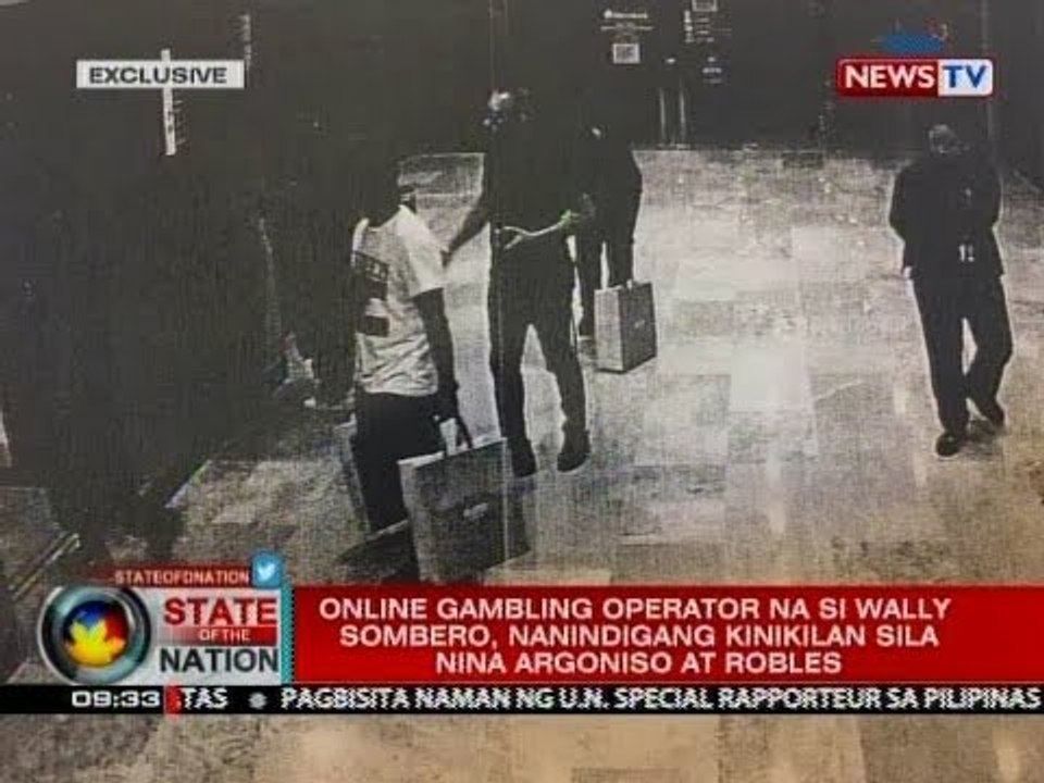 Online gambling operator na si Wally   Sombero, nanindigang kinikilan sila nina   Argoniso at Robles