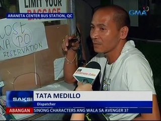 Biyahe ng mga bus, naantala dahil sa masamang panahong dulot ng Bagyong Nina