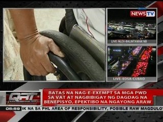 Batas na nag-e-exempt sa mga PWD sa VAT at nagbibigay ng dagdag na benepisyo, epektibo na