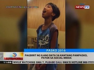 BT: Pagbirit ng ilang bata sa kantang Pampasko, patok sa social media