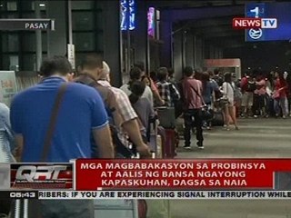 Mga magbabakasyon sa probinsya at aalis ng bansa ngayong Kapaskuhan, dagsa sa NAIA