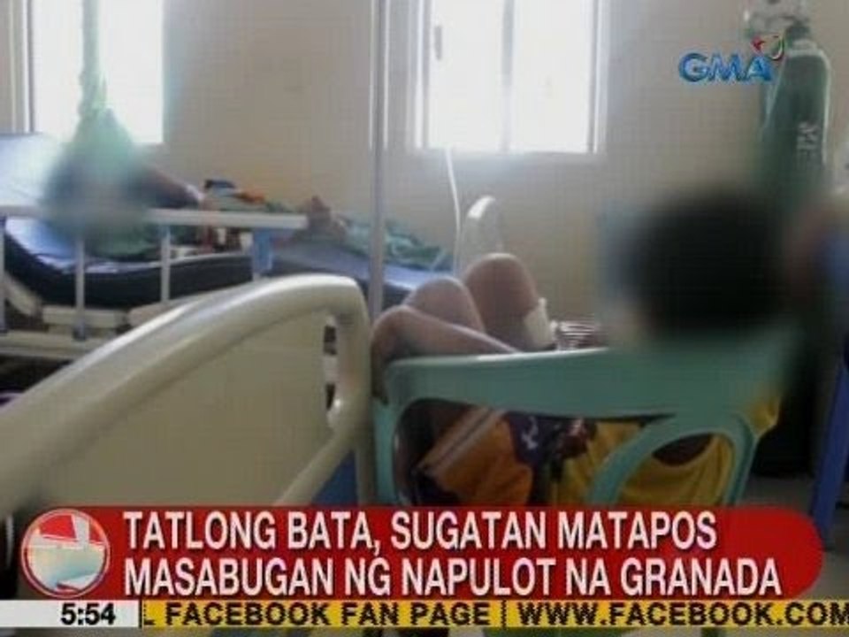 UB: 3 bata, sugatan matapos masabugan ng napulot na granada sa Abra