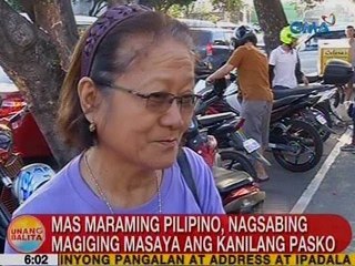 UB: Mas maraming Pinoy, nagsabing magiging masaya ang kanilang Pasko