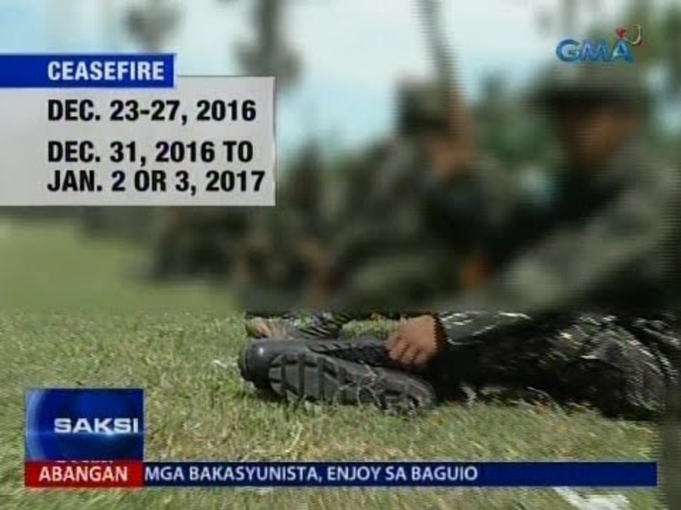 Saksi: Pangulong Duterte, nagdeklara ng ceasefire sa CPP-NPA, MILF at MNLF ngayong kapaskuhan