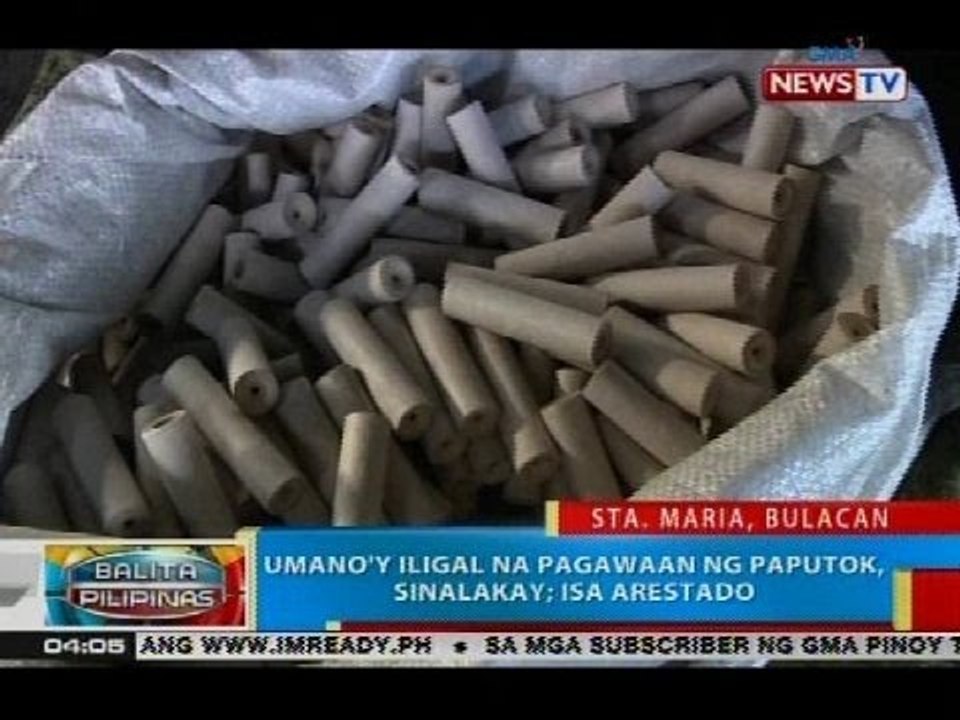 BP: Umano'y iligal na pagawaang paputok, sinalakay
