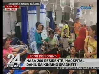 24 Oras: Nasa 200 residente, naospital dahil sa kinaing spaghetti