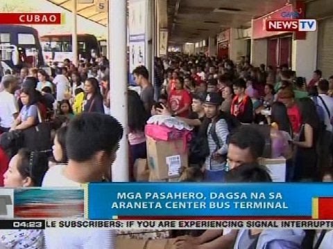 BP: Mga pasahero, dagsa na sa Araneta Center Bus Terminal