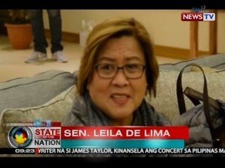 SONA: Pagbabalik-bansa ni Sen. De Lima, patunay raw na wala siyang balak magtago