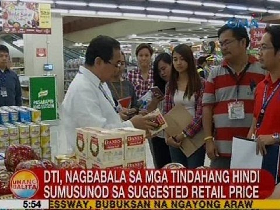 UB: DTI, nagbabala sa mga tindahang hindi sumusunod sa SRP