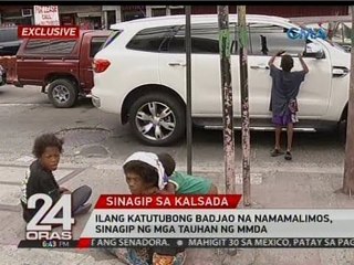 24 Oras: Exclusive: Ilang katutubong Badjao na namamalimos, sinagip ng mga tauhan ng MMDA