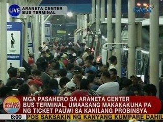 UB: Mga pasahero, umaasang makakakuha pa ng ticket pauwi sa kanilang probinsya