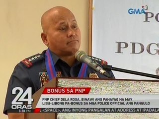 Dela Rosa, binawi ang pahayag na may libu-libong pa-bonus sa mga police official ang pangulo