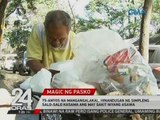 75-anyos na mangangalakal, hinandugan ng simpleng salo-salo kasama ang may sakit niyang asawa