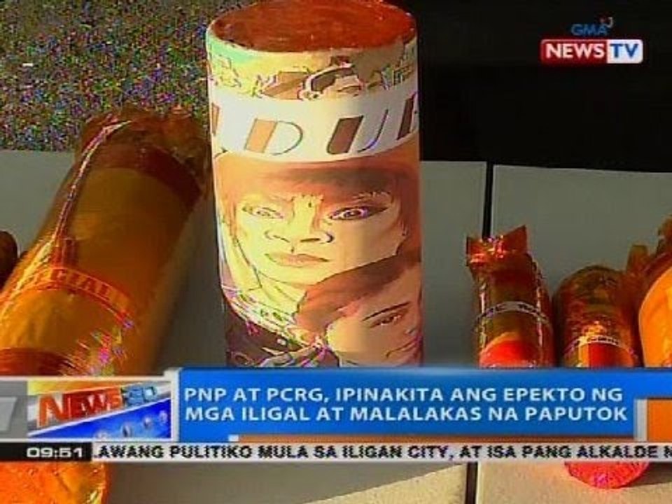 PNP at PCRG, ipinakita ang epekto ng mga iligal at malalakas na paputok