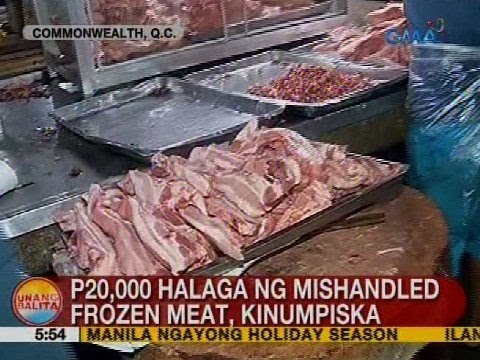 UB: P20,000 halaga ng mishandled frozen meat, kinumpiska