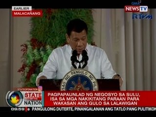 Pagpapaunlad ng negosyo sa Sulu, isa sa mga nakikitang paraan para wakasan ang gulo sa lalawigan