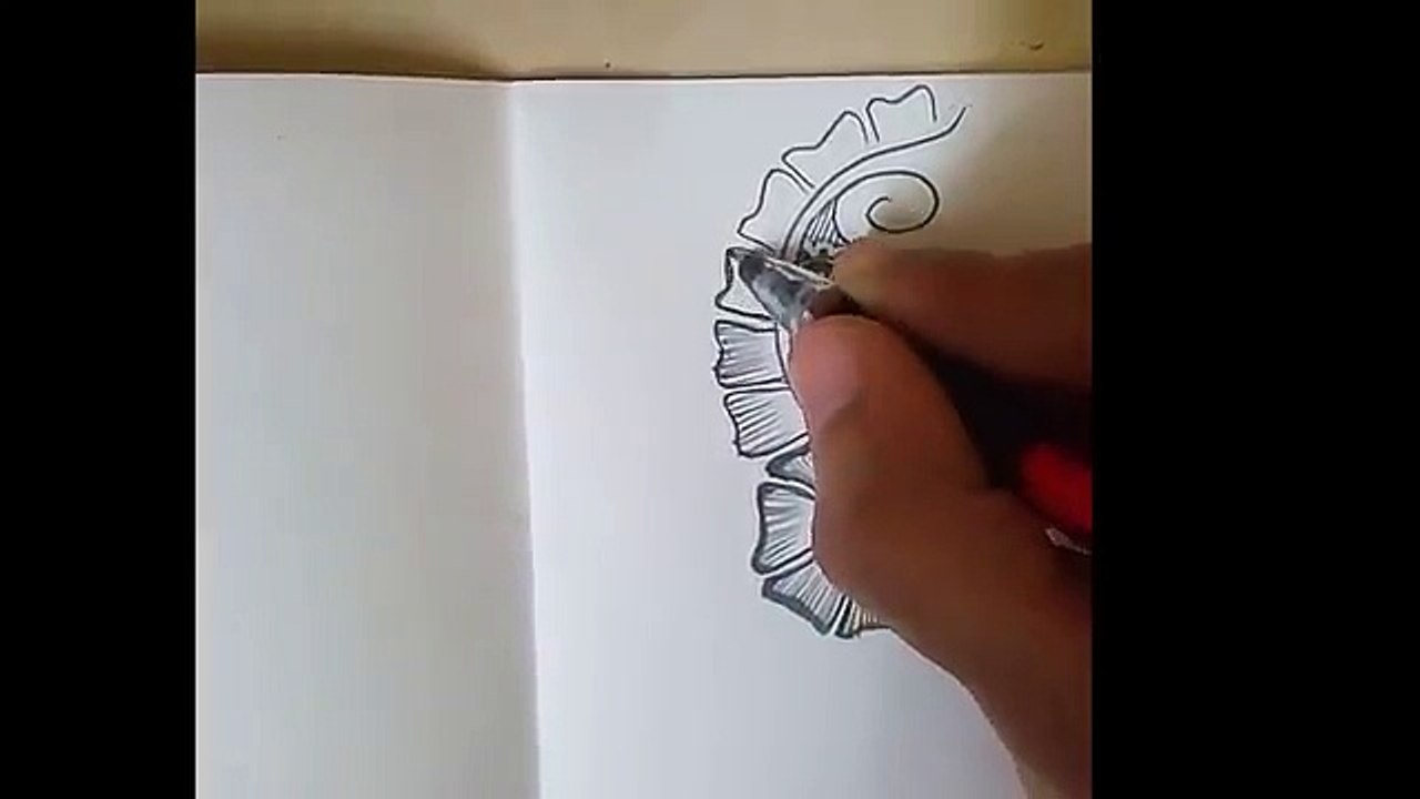 Simple Step By Step Mehndi Designs Tutorial | With Paper And Pencil