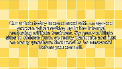 Which Affiliate Program To Choose?