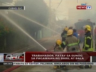 QRT: Trabahador, patay sa sunog sa pagawaan ng baril at bala