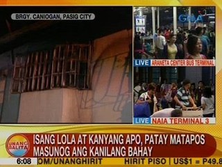 UB: Isang lola at kanyang apo, patay matapos masunog ang kanilang bahay sa Pasig