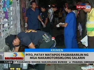 BT: Pito, patay matapos pagbabarilin ng mga nakamotorsiklong salarin