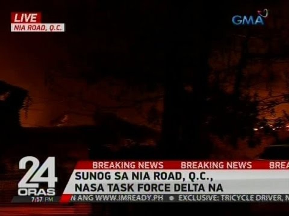 24 Oras: Sunog sa NIA Road, Q.C., nasa task force delta na