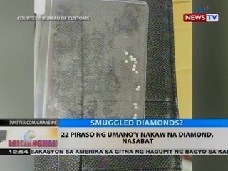 BT: 22 piraso ng umano'y nakaw na diamond, nasabat