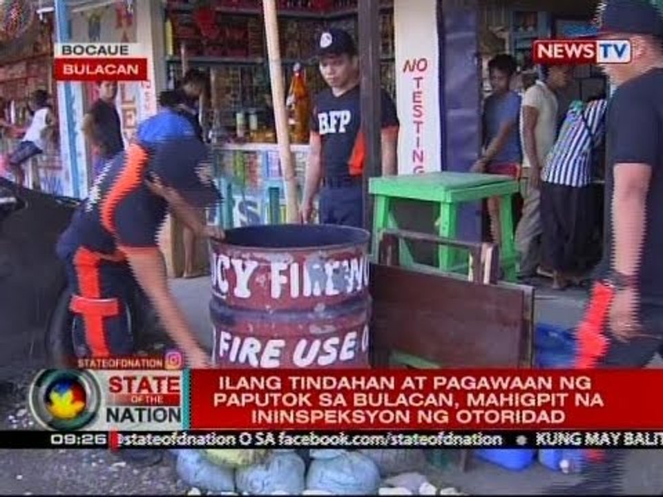 SONA: Ilang tindahan at pagawaan ng paputok sa Bulacan, mahigpit na ininspeksyon ng otoridad