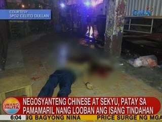 UB: Negosyanteng Chinese at sekyu, patay sa pamamaril nang looban ang isang tindahan