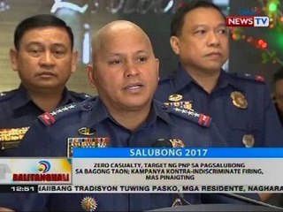 BT: Zero casualty, target ng PNP sa pagsalubong sa Bagong Taon