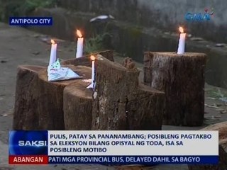 Pulis, patay sa pananambang sa Antipolo City