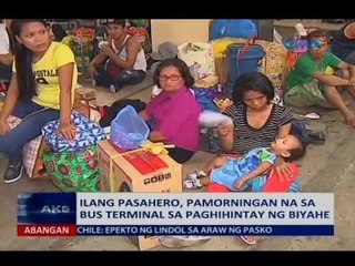 Ilang pasahero, pamorningan na sa bus terminal sa paghihintay ng biyahe