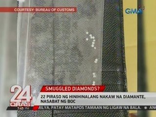 22 piraso ng hinihinalang nakaw na diamante, nasabat ng BOC