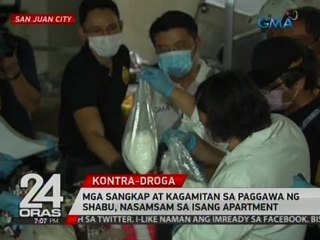 Mga sangkap at kagamitan sa paggawa ng shabu, nasamsam sa isang apartment