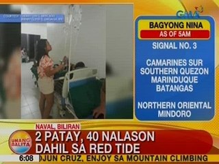 UB: 2 patay, 40 nalason dahil sa red tide